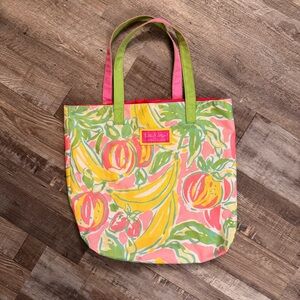 Lilly Pulitzer for Estée Lauder Tropical Fruit Canvas Tote Bag